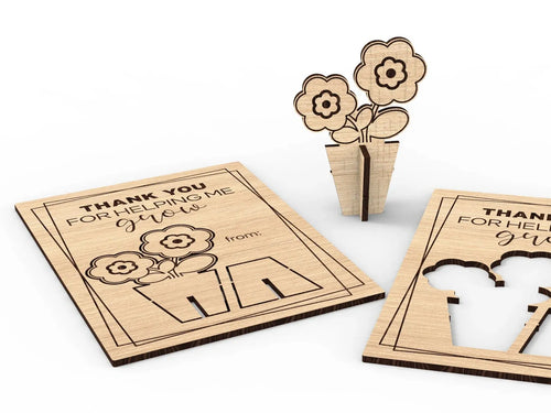 Thank You Teacher Popup Card Personalized Gift
