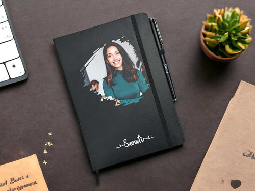 Customized Printed Photo Diary and Pen for Her