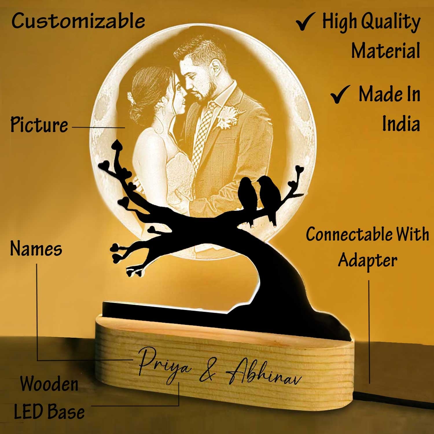 Customized Moon Tree Photo Lamp