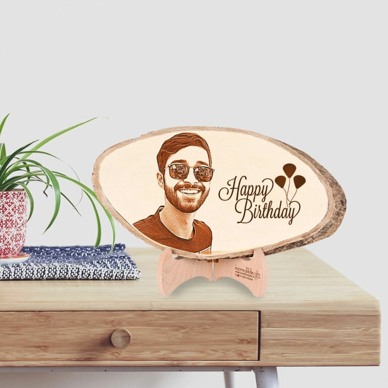 Personalized Engraved Natural Wood Photo Plank For All Occasions