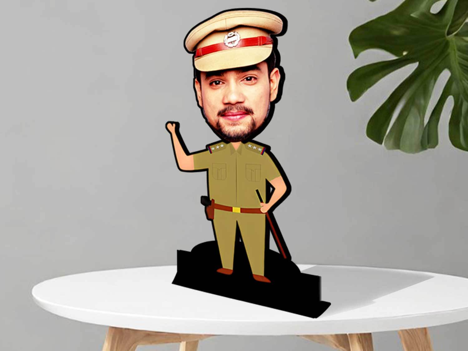 Police officer caricature