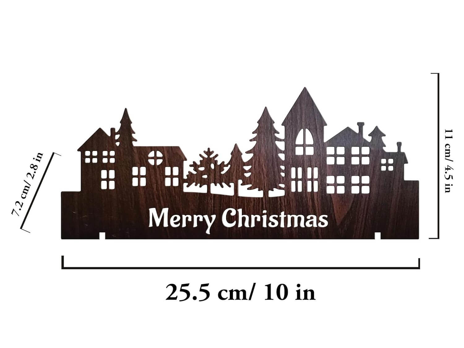 Christmas Decorations DIY Merry Xmas Tower Shadow Light with Candle