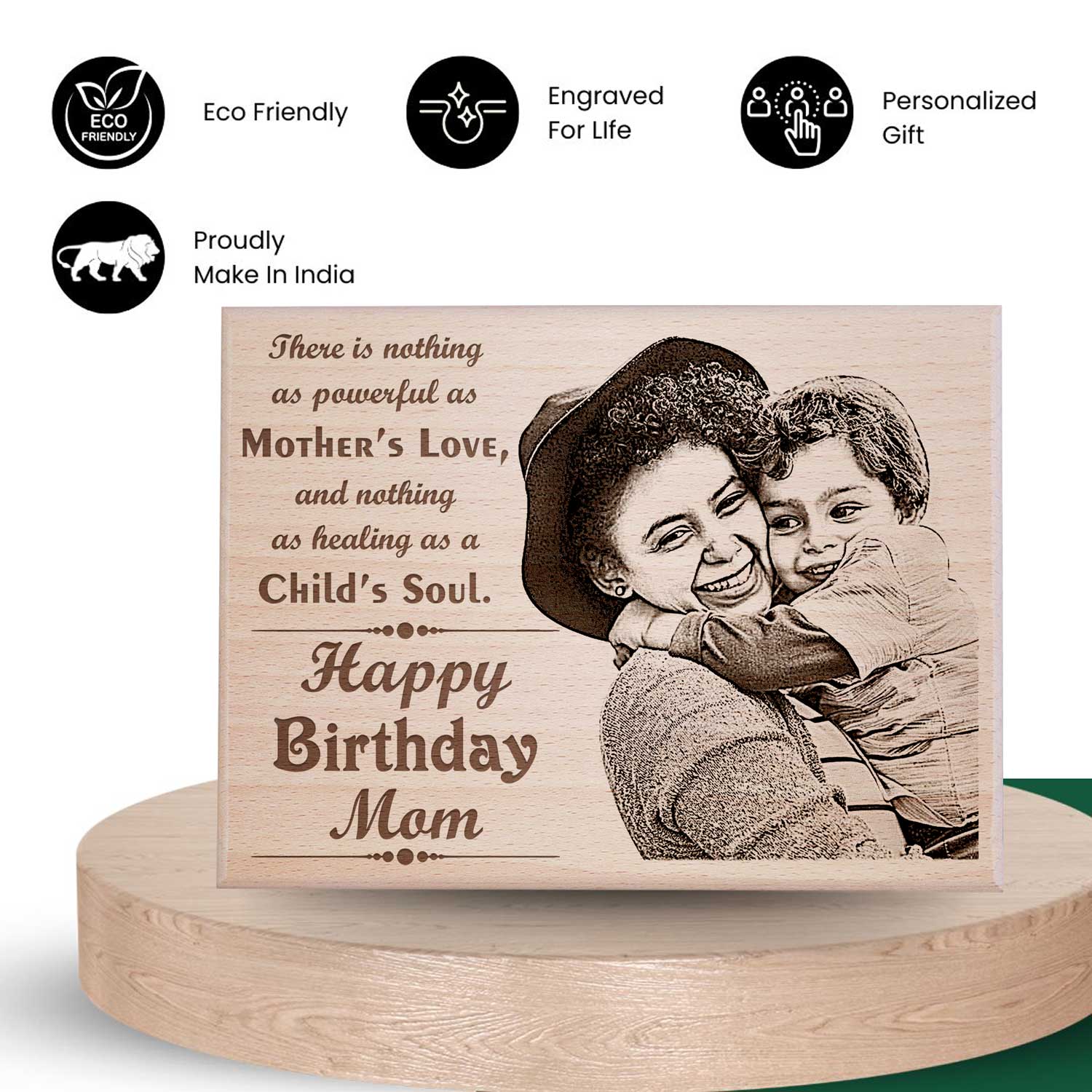 Personalized Engraved Photo For Mother Birthday Gift