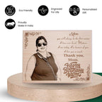 Personalized Wooden Engraved Photo Gift for Mother For her Birthday
