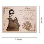 Personalized Wooden Engraved Photo Gift for Mother For her Birthday