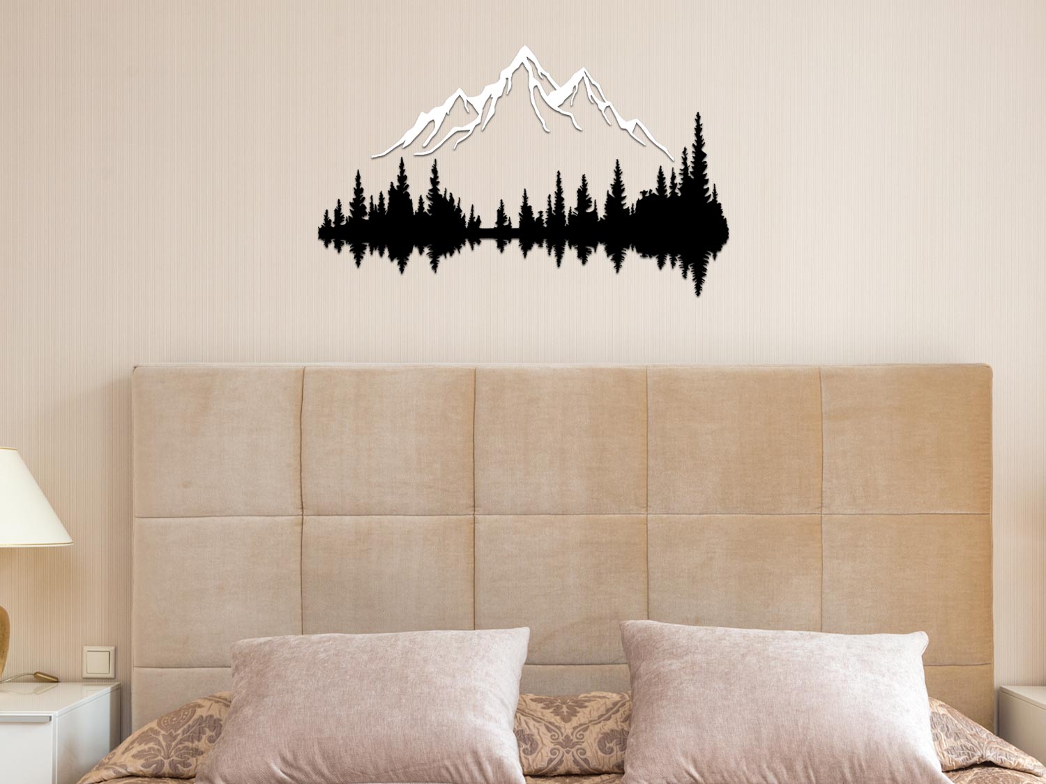Mountain and Forest Wooden Wall Art Decor for Home Decoration