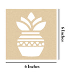 Wooden Stencils Set of 4 with Rangoli Colors