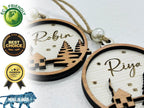 New Personalized Name Wooden Christmas Tree Hanging Ornaments