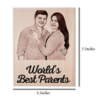 Personalized Engraved Wooden Premium Photo Frame Gift For Parents