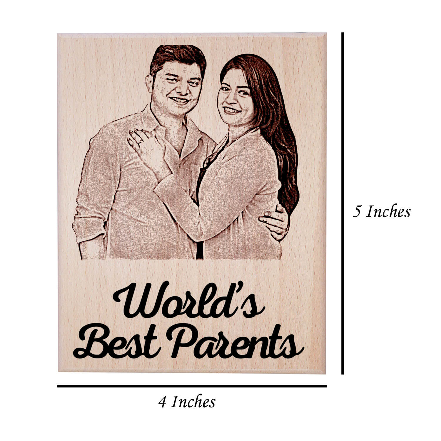 Personalized Engraved Wooden Premium Photo Frame Gift For Parents