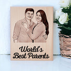 Personalized Engraved Wooden Premium Photo Frame Gift For Parents