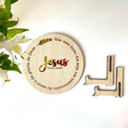 Decorative Wooden Jesus Frame With Quote