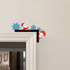 Premium Wooden Santa Door Corner Emblem Set of 2