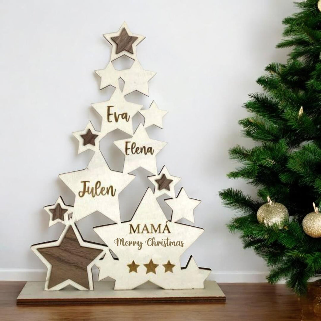 Personalized Star Christmas Tree Home Décor