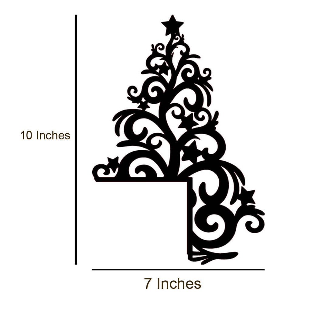 Premium Wooden Tree Door Corner Emblem Set of 2
