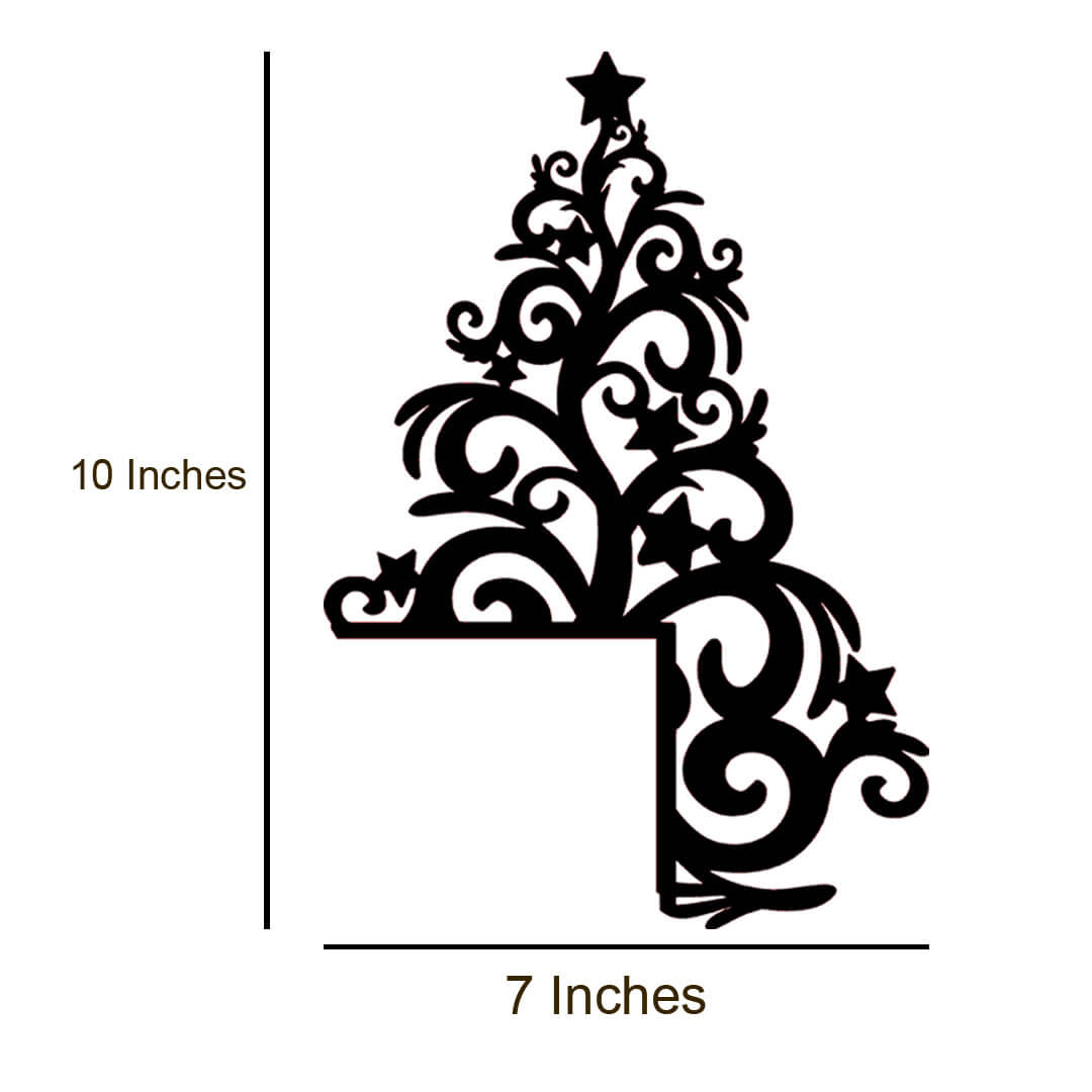 Premium Wooden Tree Door Corner Emblem Set of 2