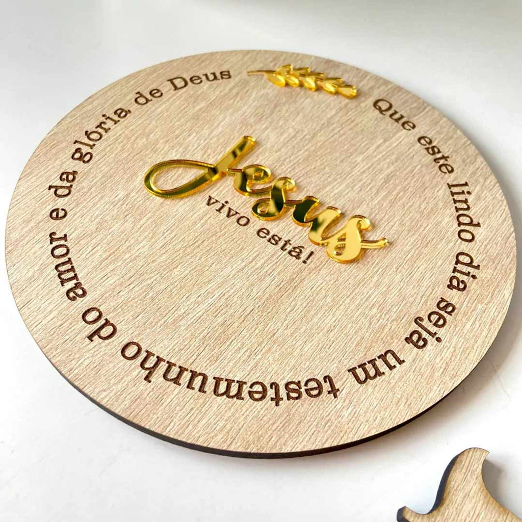 Decorative Wooden Jesus Frame With Quote