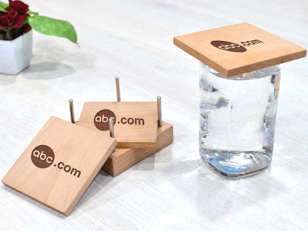 Wooden Coaster with logo