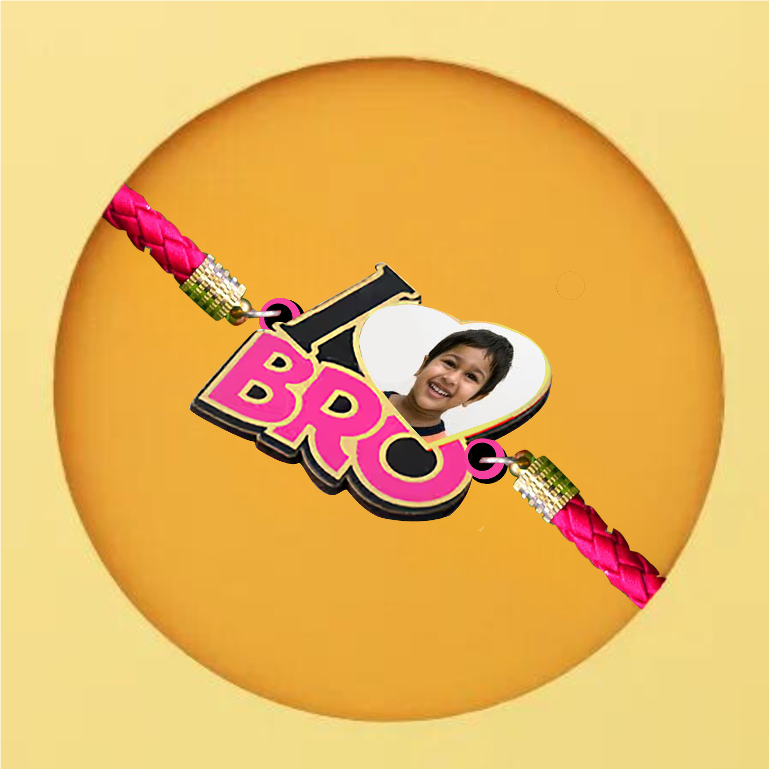 Personalized I Love Bro Photo Incredible Rakhi
