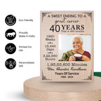 Custom Wooden Retirement Picture Frame – 16x12 Beech Wood Photo Frame