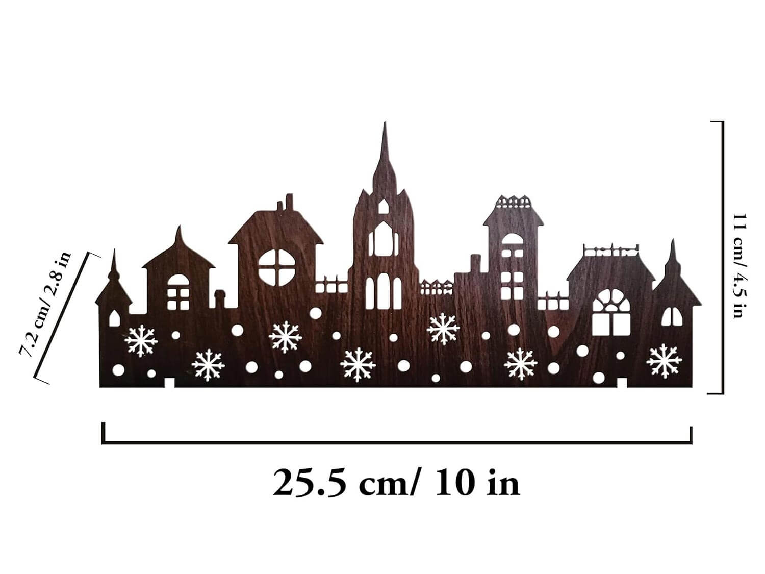 Christmas Decorations DIY Seven Tower Shadow Light With Candle