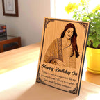 Customized Engraved Wooden Photo Frame For Sister