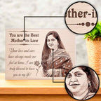 Wooden Photo Frame Gift for Mother-in-Law on Birthday & Mother’s Day