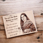Wooden Photo Frame Gift for Mother-in-Law on Birthday & Mother’s Day