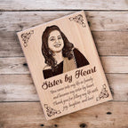 Personalized Engraved Wooden Photo Frame For Sister-In-Law
