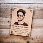 Personalized Engraved Wooden Photo Frame Gift For Brother In Law
