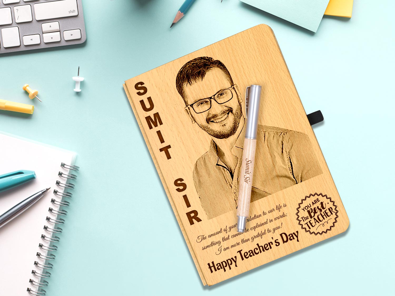wooden diary