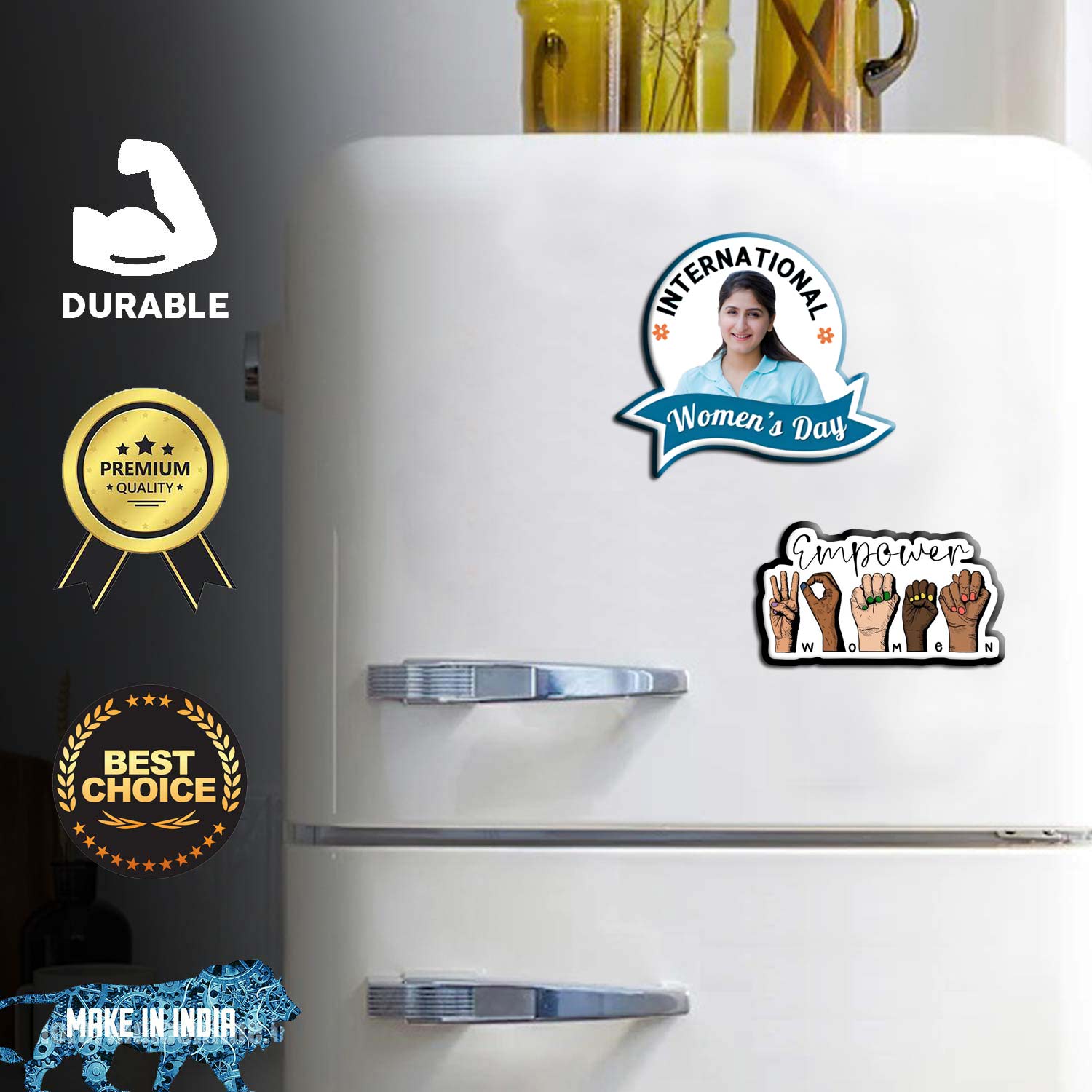 Personalized Women's Day Fridge Magnet Set of 2