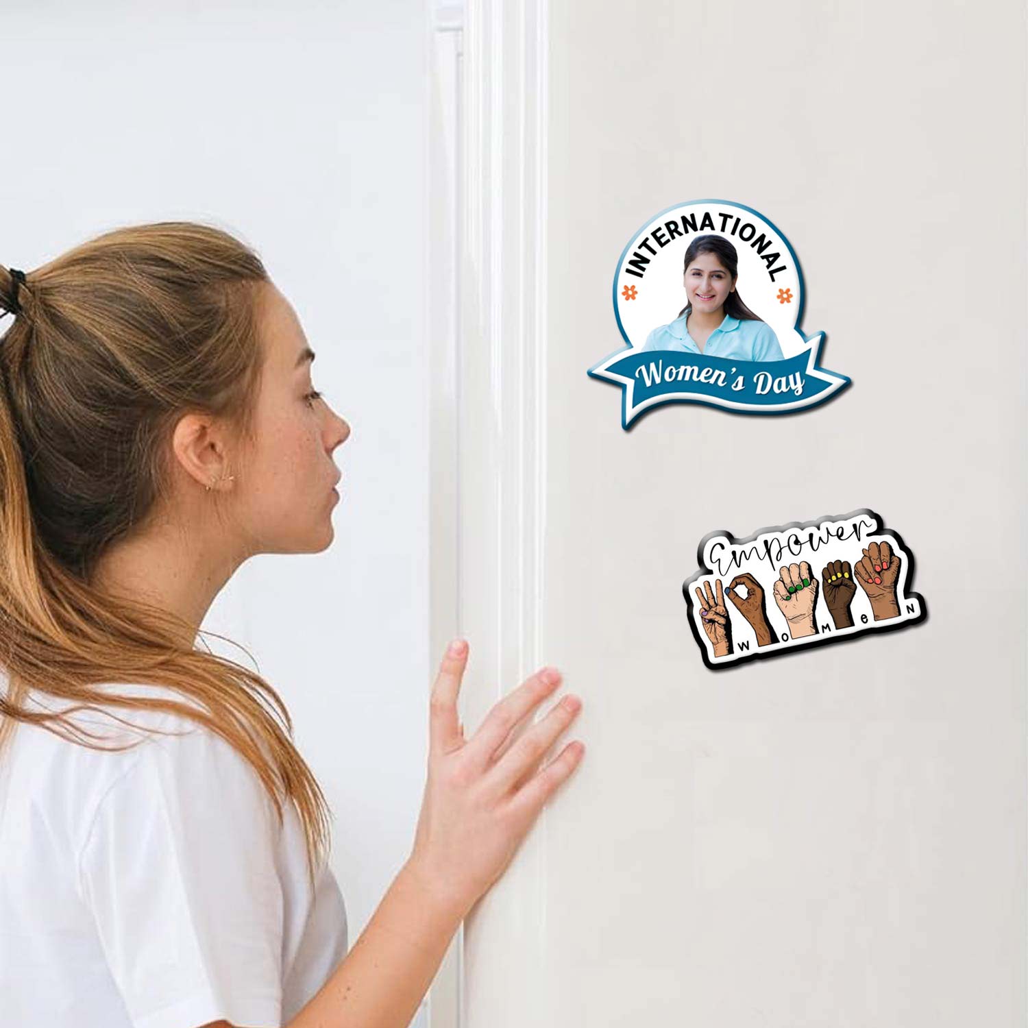 Personalized Women's Day Fridge Magnet Set of 2