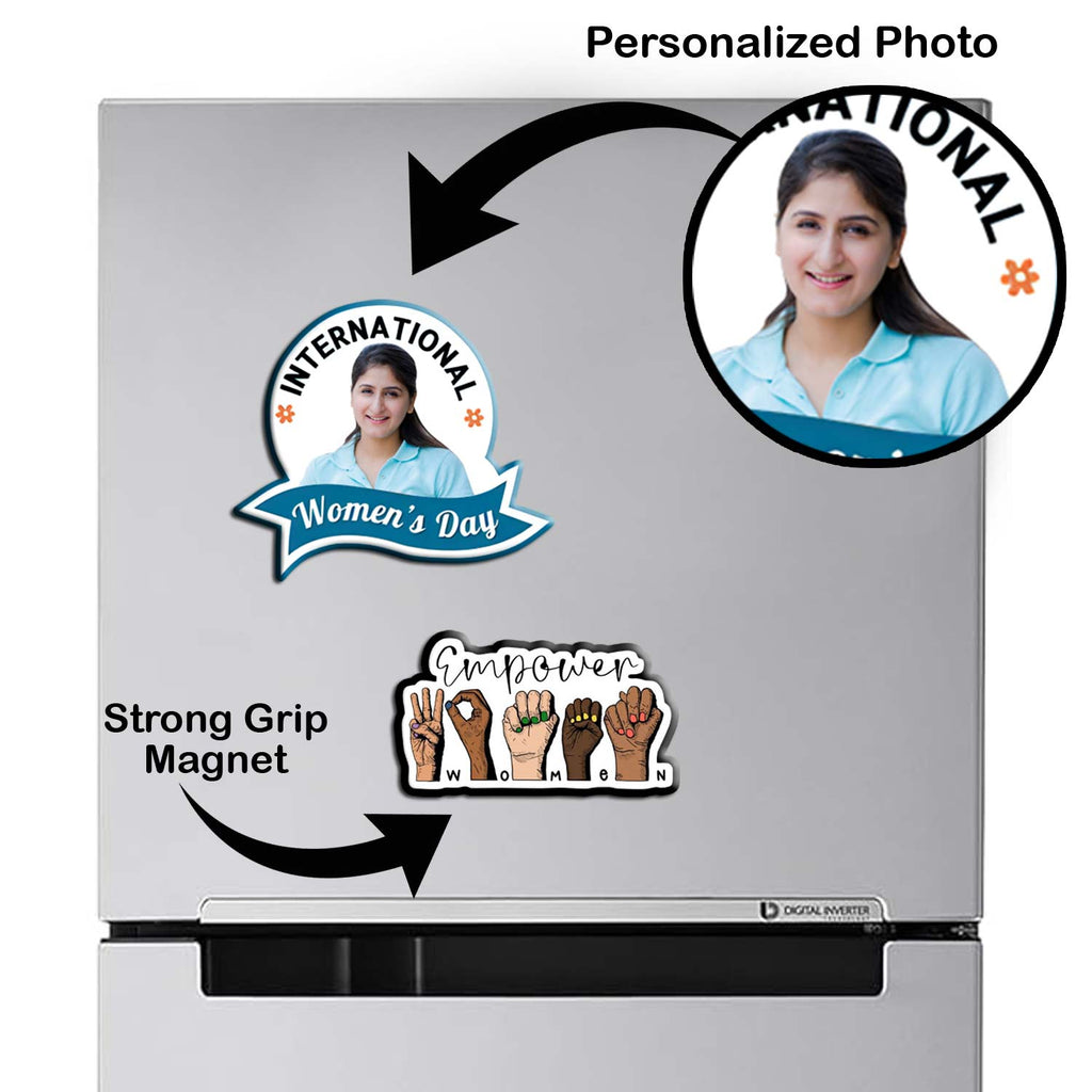Personalized Women's Day Fridge Magnet Set of 2