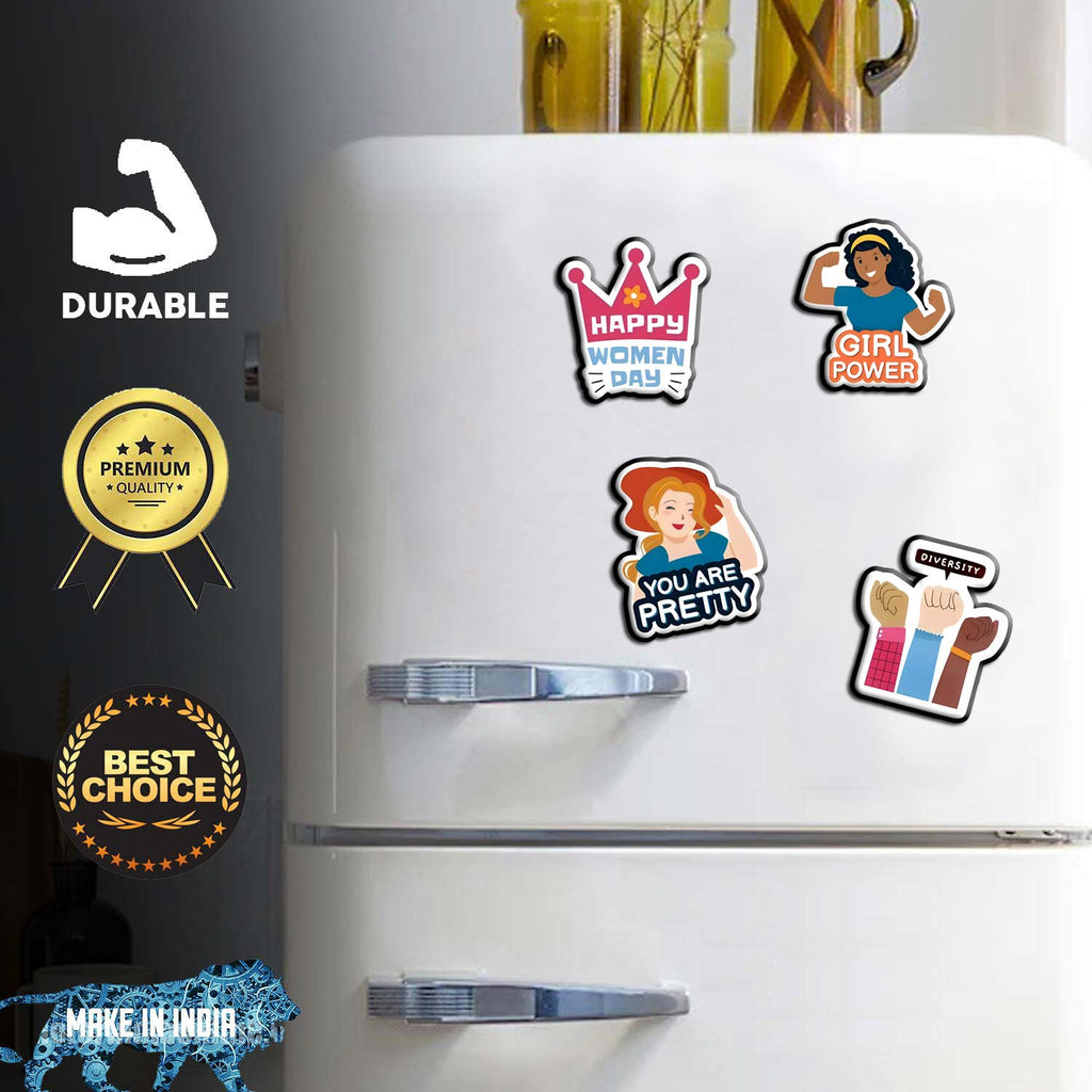 Premium Women's Day Fridge Magnet Set of 4