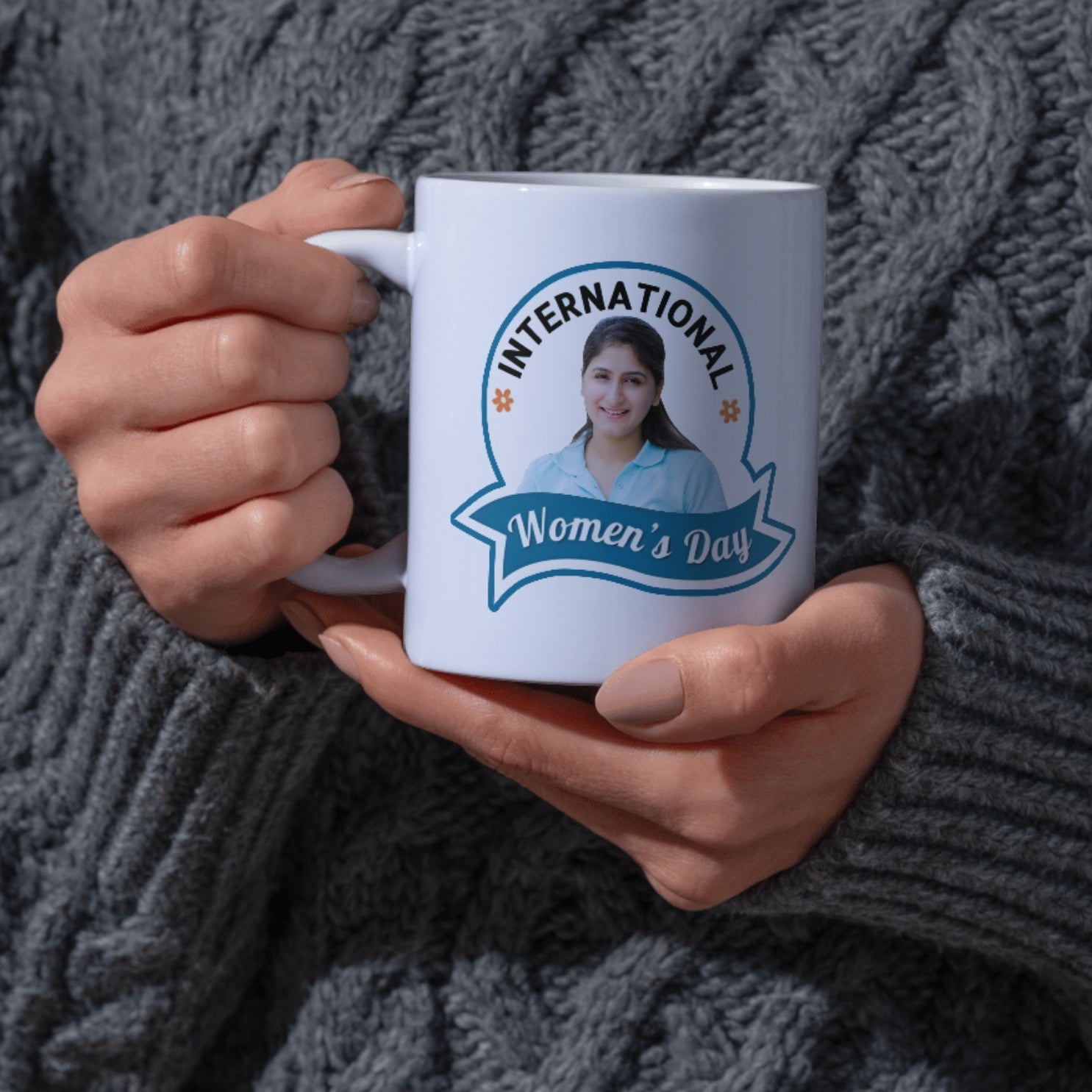 Personalized Women's Day Ceramic Coffee Mug Photo Gift for Women