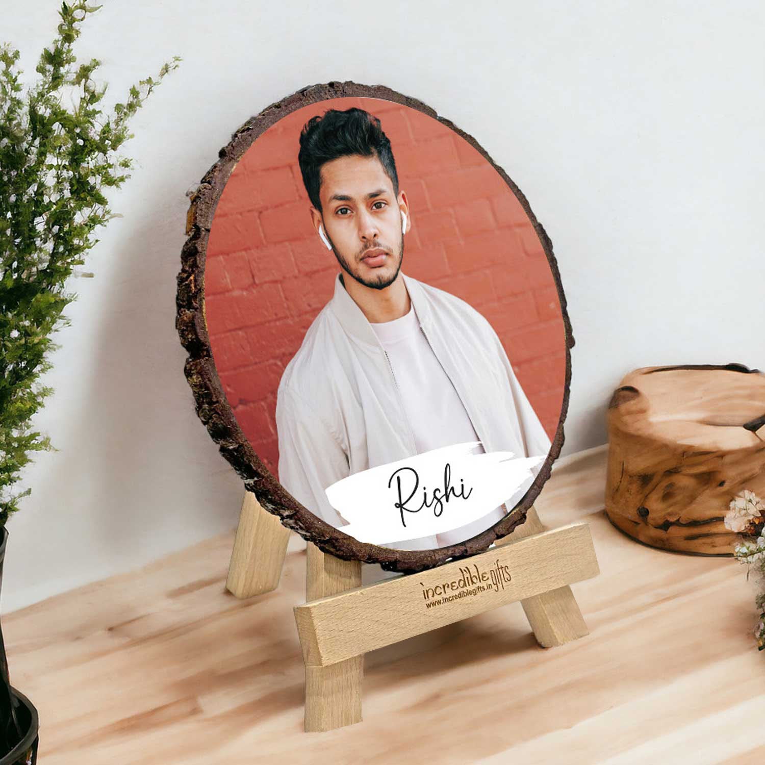 wooden colored frame