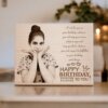 wooden birthday plaque