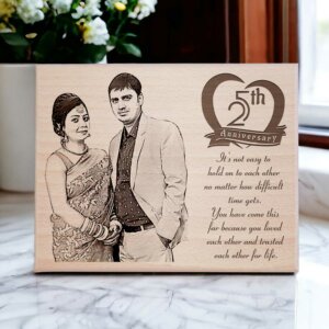 Happy 25th Wedding Anniversary Wooden Photo Frame ...