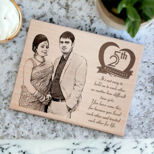 Happy 25th Wedding Anniversary Wooden Photo Frame ...