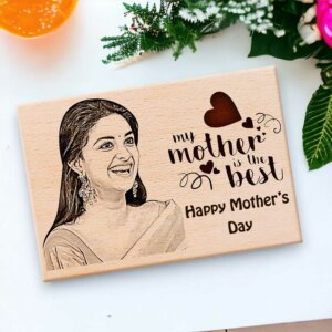 Personalized Wooden Engraved Photo Frame For Mothe...