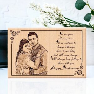 Personalized Wooden Engraved Wedding Photo Frame G...