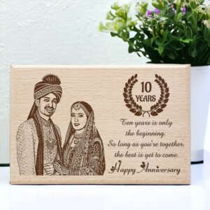 Personalized Engraved Wooden Anniversary Picture F...