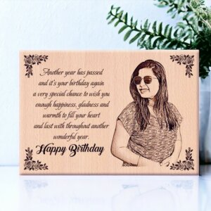 Personalized Wooden Engraved Photo Frame – B...