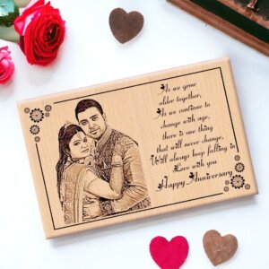 Personalized Wooden Engraved Wedding Photo Frame G...