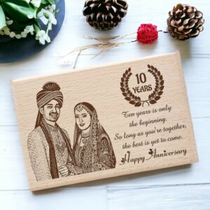 Personalized Engraved Wooden Anniversary Picture F...