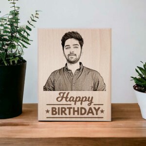 Unique Personalized Engraved Wooden Photo Plaque For Girls and Boys (5×4 in)