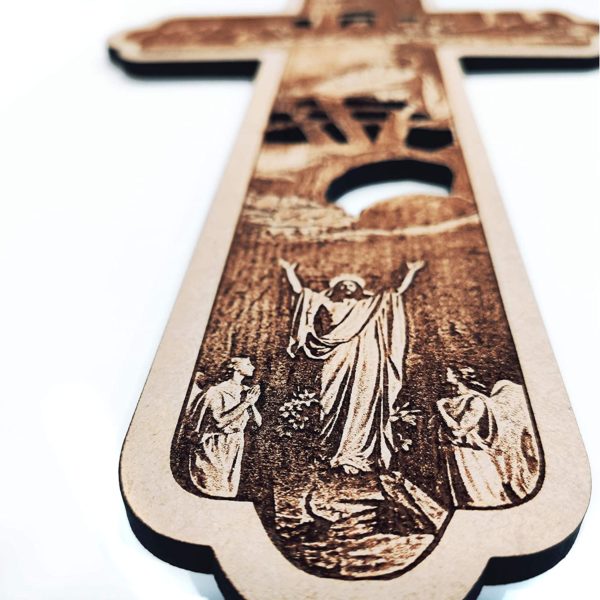 Engraved story Jesus Cross