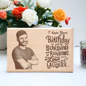 Personalized Engraved Wooden Frame Birthday Gifts For Her and Him