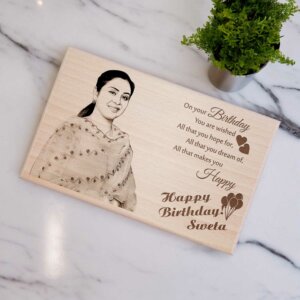 Personalized Engraved Wooden Photo Plaque Birthday...